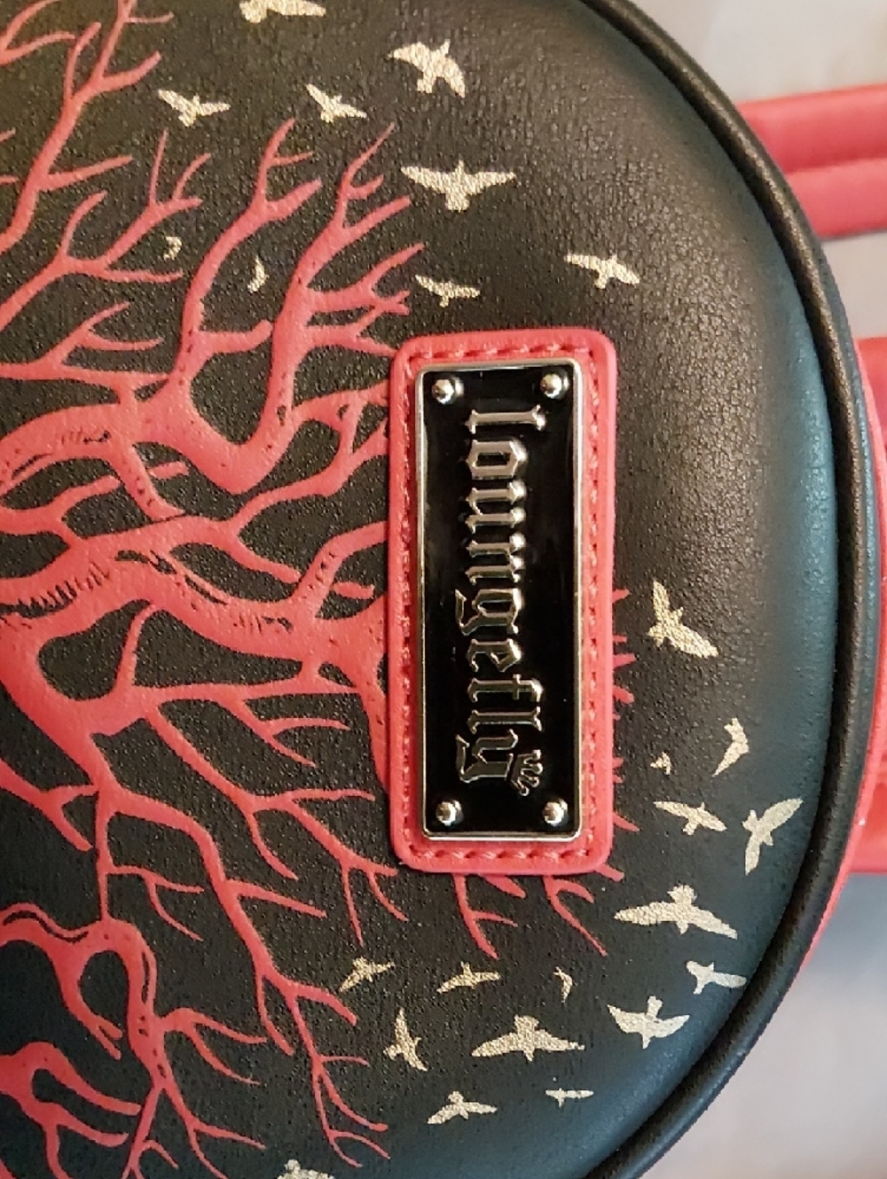 Loungefly Black & Red Gothic Book Stacked Mini Backpack - Picture 2 of 6